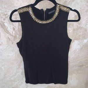 White House Black Market beaded tank size S